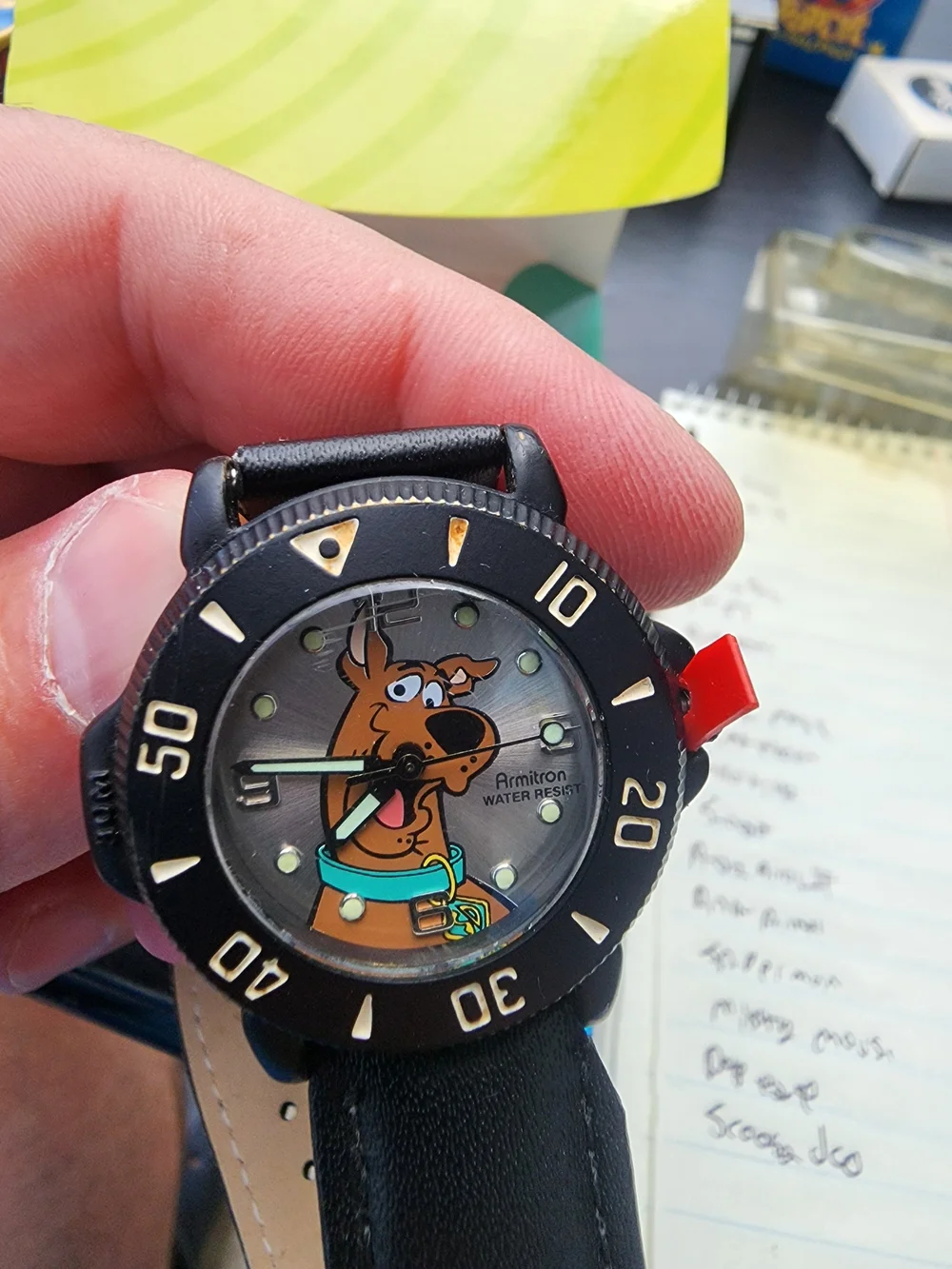Armitron Black Scooby-Doo Novelty Dog Watch with Red Accent